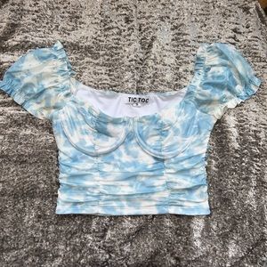 Deadstock Tie dye mesh bustier top 🦋